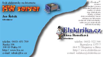 Společná vizitka s HW serverem