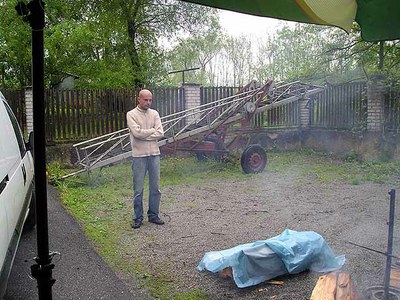 Jan Kopecký jeden z prvních na místě