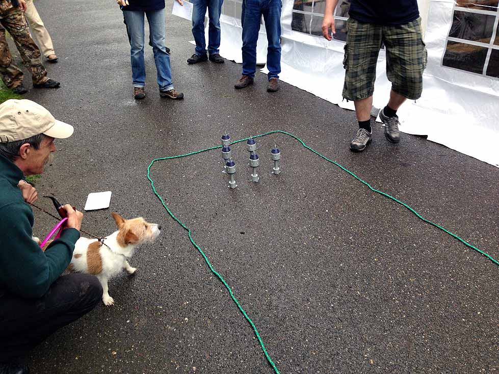 Tomáš Fuk se svým Fíkem sleduje "hod valivou koulí" 2